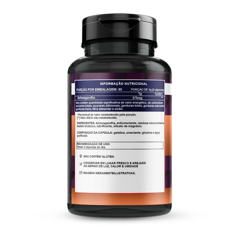 Ashwagandha 120 Cápsulas (Compre 1 Ganhe 2)