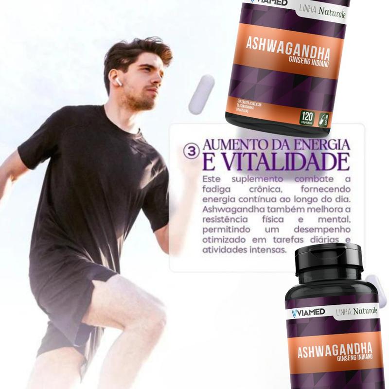 Ashwagandha 120 Cápsulas (Compre 1 Ganhe 2)