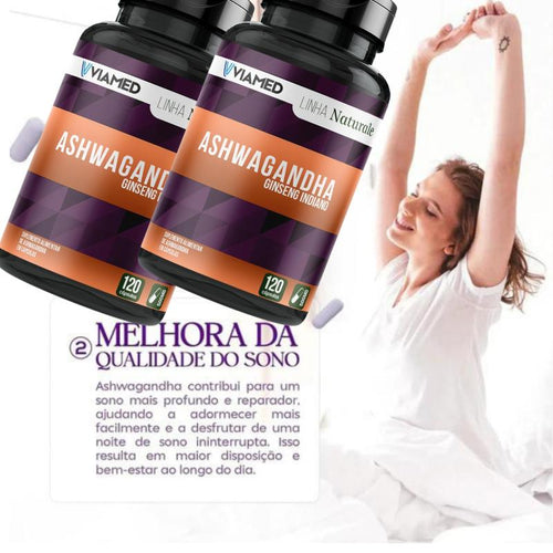 Ashwagandha 120 Cápsulas (Compre 1 Ganhe 2)